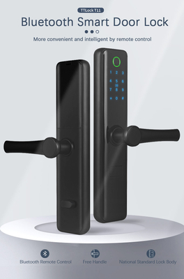 FCC Czarny czujnik odcisków palców Bluetooth Standardowy zamek drzwi 6068 do mieszkań