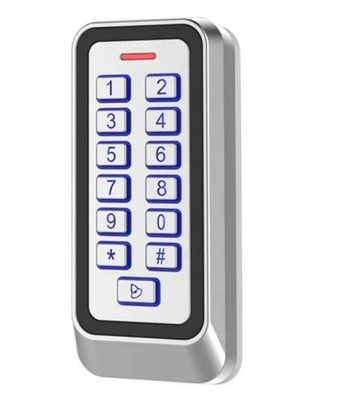 Metalowa obudowa zewnętrzna IP67 kontroli dostępu kartami EM/MF z podświetlaną klawiaturą