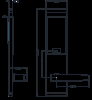Zamki RFID hotelowe ze stali nierdzewnej z czasem uruchomienia 1 sekundy i pojemnością 200 kart gości dla systemu bez klucza