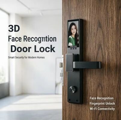 Wodoszczelny Smart Lock Real Time Video 3D rozpoznawanie twarzy Smart Fingerprint Lock