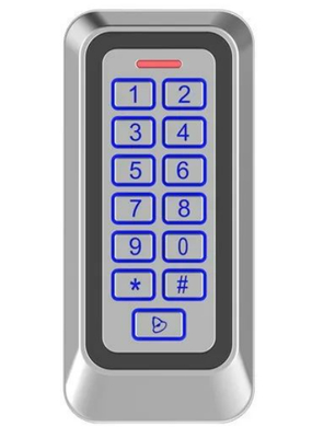 Wodoodporny metalowy czytnik kart RFID IP67 z klawiaturą do kontroli dostępu, autonomiczny, dla 1000 użytkowników