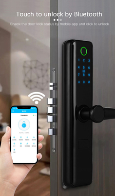 FCC Czarny czujnik odcisków palców Bluetooth Standardowy zamek drzwi 6068 do mieszkań