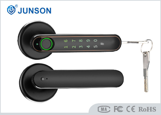 Zakrzywiony uchwyt Zamek linii papilarnych w kolorze czarnym Aplikacja Bluetooth Tuya
