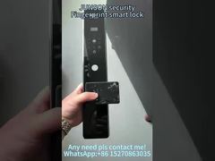 Zobacz ekran dotykowy Tuya Wifi Smart Lock Zamki do drzwi z czytnikiem linii papilarnych Materiał ze stopu cynku do demonstracji w domu